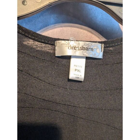 Dress Barn black textured fabric long sleeved pxl - Picture 4 of 4